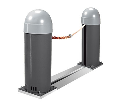 barrera automática con cadenas